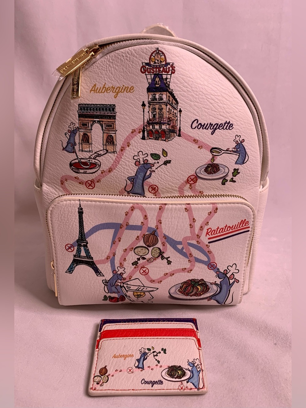 Danielle Nicole Disney Pixar Ratatouille Mini Backpack Loungefly with Card Case